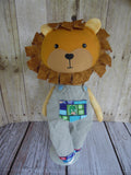 Lion, Boy, Orange, Blue/White Dungarees