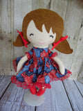 Cowgirl, White, Blue/Red Bandana Print