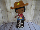 Cowboy, Dark, Plaid Shirt, Brown Hat