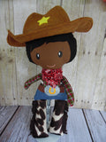 Cowboy, Dark, Plaid Shirt, Brown Hat