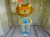 Lion, Boy, Orange, Blue/White Mario Dungarees
