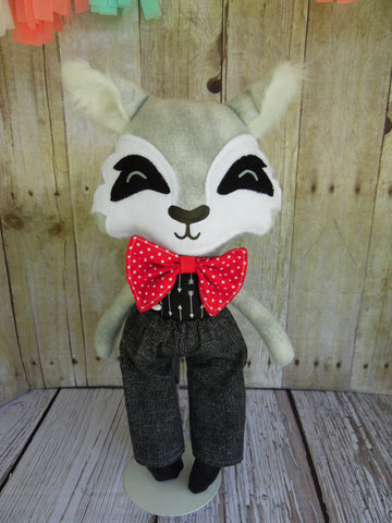 Wolf, Boy, Gray, Black/White Arrow Print/Black Pants