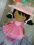 Cowgirl, Dark, Pink Checked