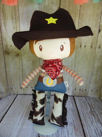 Cowboy, White, Plaid Shirt, Black Hat