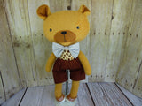 Bear, Tan, Boy Brown Shorts/Polka Dot