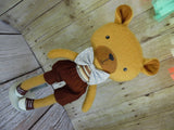 Bear, Tan, Boy Brown Shorts - Brown/Gray Striped