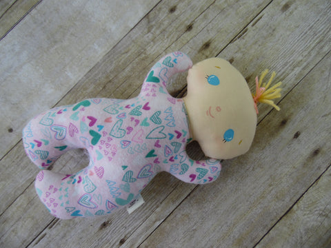 Butterbean Baby - White Girl - Pink Heart Print