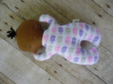Butterbean Baby Dark Girl - Pink/Purple Elephant Print
