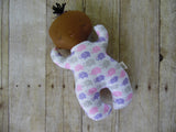Butterbean Baby Dark Girl - Pink/Purple Elephant Print
