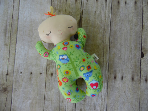 Butterbean Baby - White Girl - Green Woodlands Print