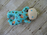 Butterbean Baby -White Boy - White/Blue Vehicle Print