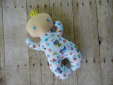 Butterbean Baby -White Boy - White/Blue Vehicle Print