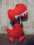 Dinosaur, Boy, T-Rex, Red with Polka Dots