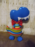 Dinosaur, Boy, T-Rex, Blue with Stripes