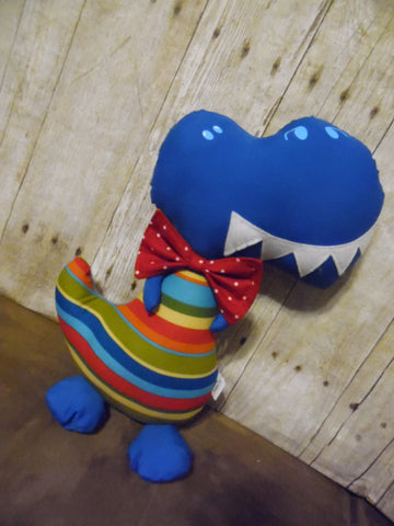 Dinosaur, Boy, T-Rex, Blue with Stripes