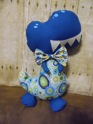 Dinosaur, Boy, T-Rex, Blue with Circle Print