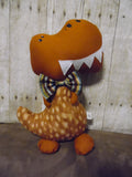 Dinosaur, Boy, T-Rex, Brown with Polka Dots