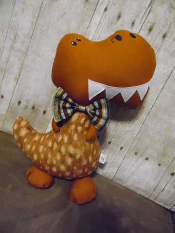 Dinosaur, Boy, T-Rex, Brown with Polka Dots