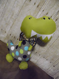 Dinosaur, Boy, T-Rex, Olive Green with Polka Dots