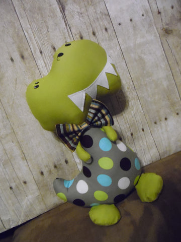 Dinosaur, Boy, T-Rex, Olive Green with Polka Dots