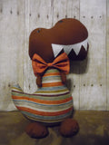 Dinosaur, Boy, T-Rex, Brown with Striped Body