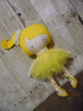 Ballerina Doll, White, Yellow