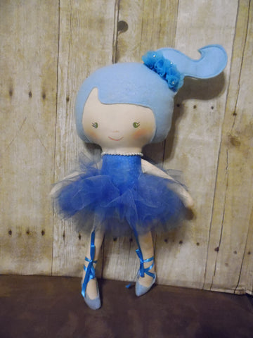 Ballerina Doll, White, Blue