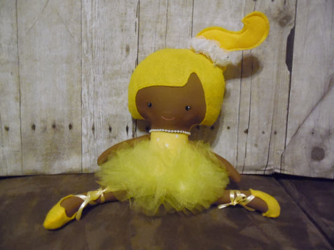 Ballerina Doll, Dark, Yellow