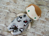 Wee Baby Boy Doll, White, Mickey Mouse Print Overalls