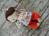 Wee Baby Girl Doll, White, Orange Skirt/Floral Print Top