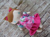 Wee Baby Girl Doll, White, Pink Skirt/Pink-Blue Top