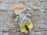 Wee Baby Girl Doll, White, Yellow Shorts Striped Top