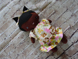 Wee Baby Girl Doll, Dark, Polka Dot Skirt Matching Top