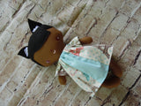 Wee Baby Girl Doll, Dark, White/Blue Paris Dress