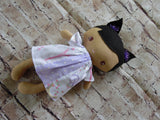 Wee Baby Girl Doll, Tan, White/Purple Paris Dress