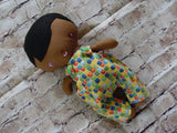 Wee Baby Boy Doll, Dark, Overalls