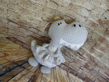 Dinosaur, Girl, T-Rex, Gray Polka Dot with Floral Print