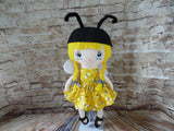 Bumblebee Girl, Yellow Hair, Bumblebee Print Dress