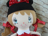 Mouse Girl, Tan Hair, Red Polka Dot Dress