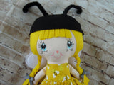 Bumblebee Girl, Yellow Hair, Bumblebee Print Dress