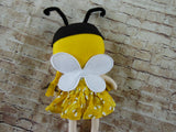 Bumblebee Girl, Yellow Hair, Bumblebee Print Dress