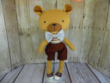 Bear, Tan, Boy Brown Shorts - Brown/Gray Striped