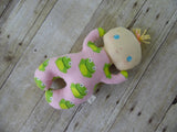 Butterbean Baby - White Girl - Pink Frog Print