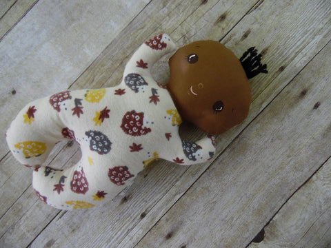 Butterbean Baby -Dark Boy - Hedgehog Print