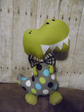 Dinosaur, Boy, T-Rex, Olive Green with Polka Dots
