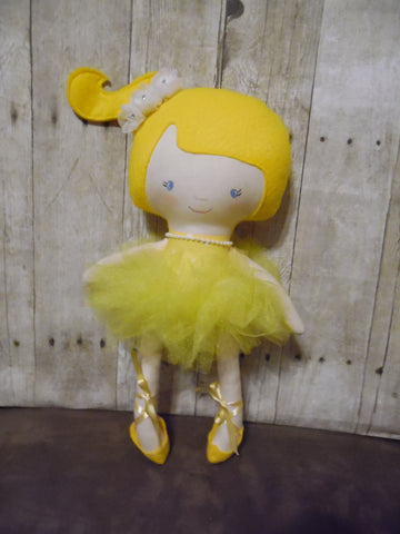 Ballerina Doll, White, Yellow