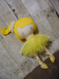 Ballerina Doll, White, Yellow