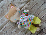 Wee Baby Girl Doll, White, Yellow Shorts Striped Top