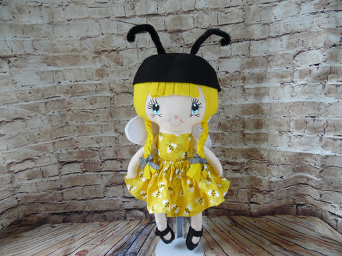 Bumblebee Girl, Yellow Hair, Bumblebee Print Dress