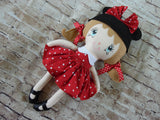 Mouse Girl, Tan Hair, Red Polka Dot Dress
